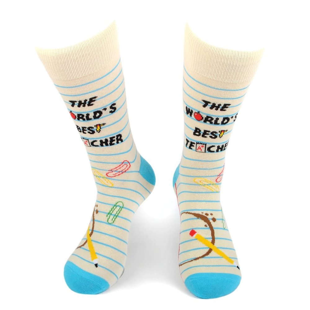 Men's "The World's Best Teacher" Novelty Socks